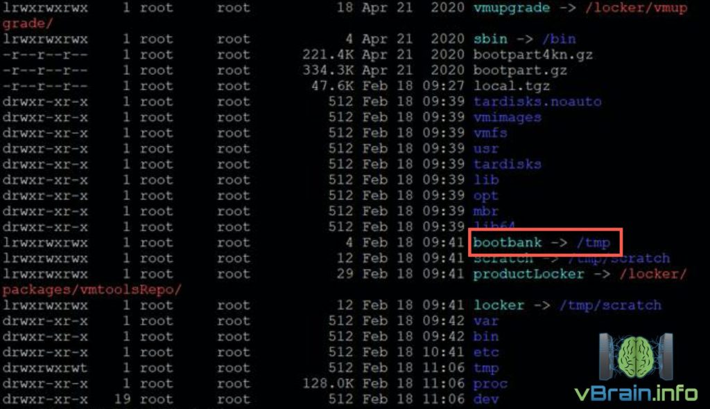 Bootbank link to /tmp